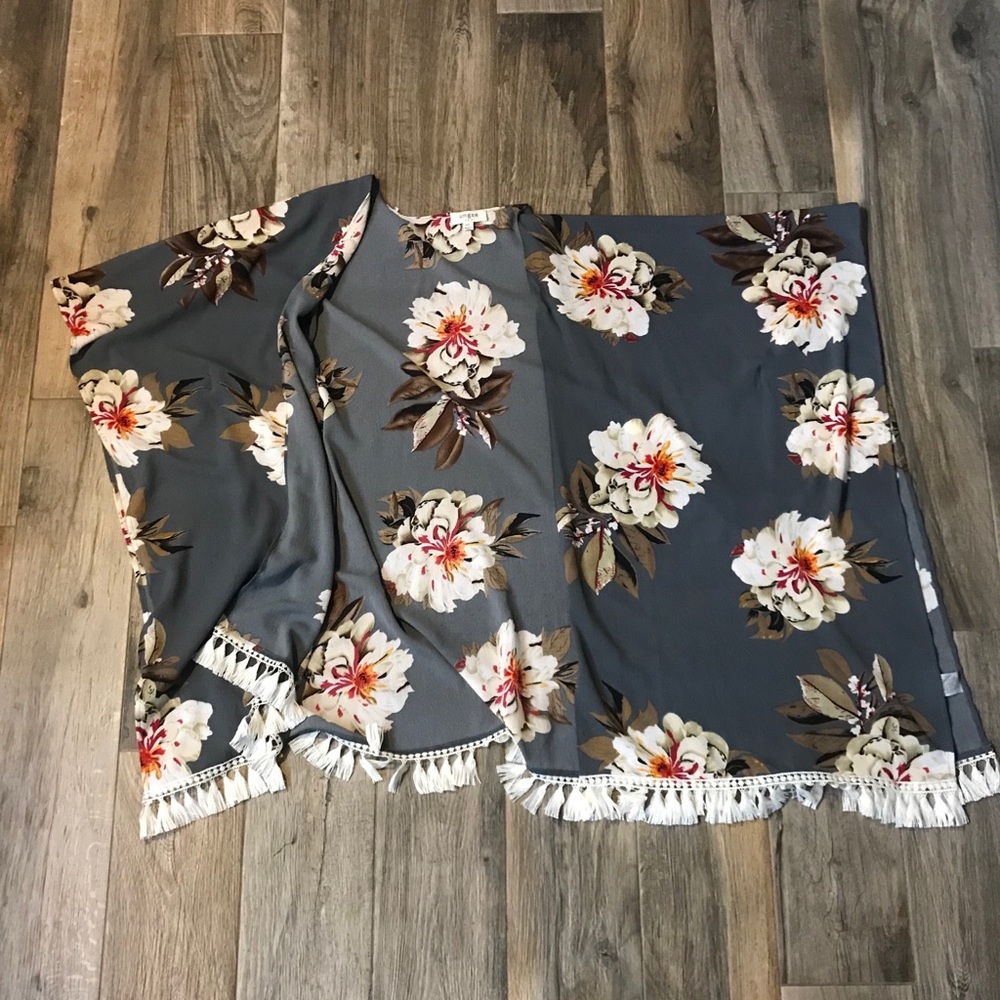 Overcoat with floral print